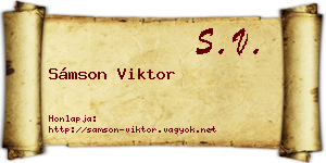 Sámson Viktor névjegykártya